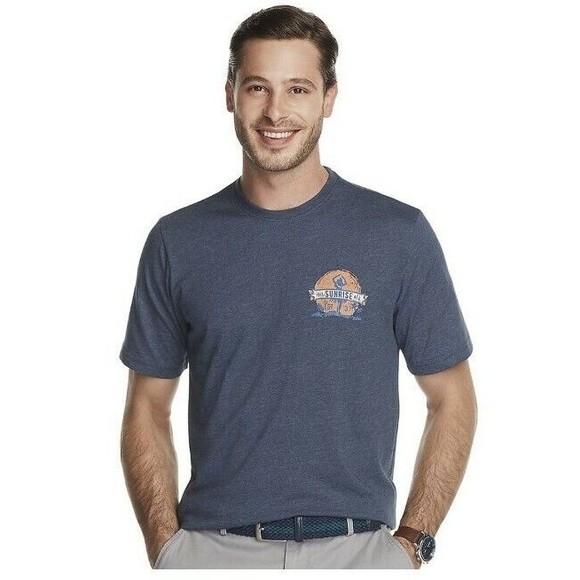 Izod Saltwater Relaxed Classic Men's Graphic t-Shirt Medium Anchor New - Picture 1 of 10